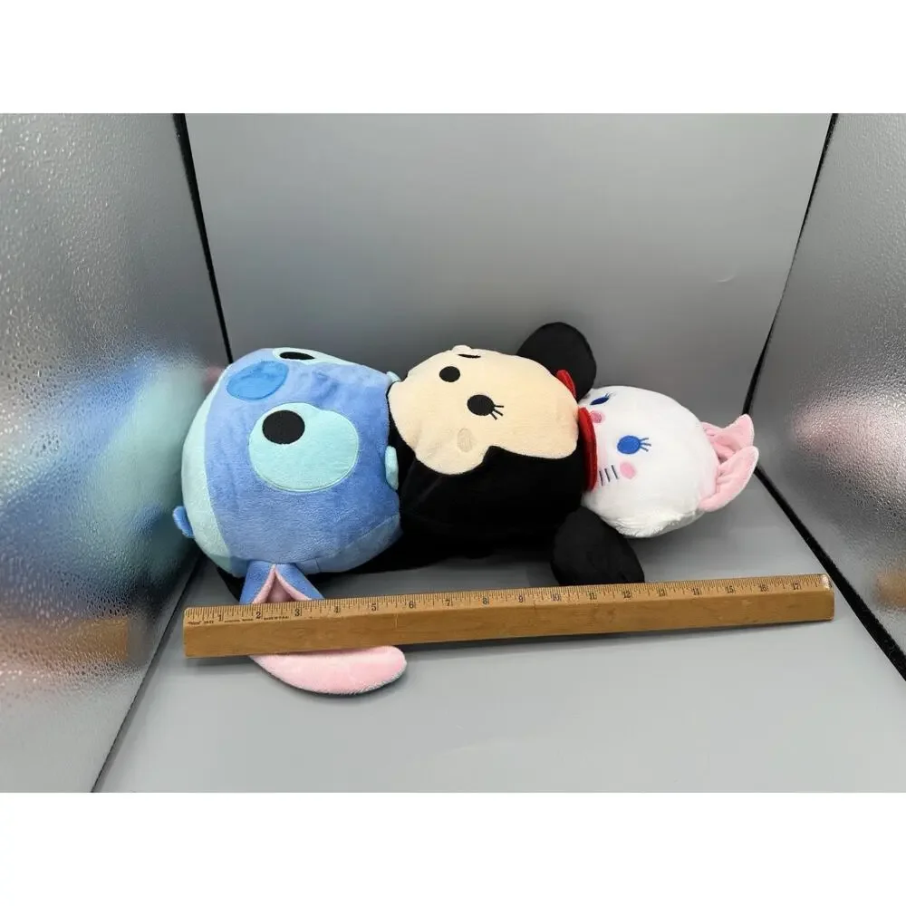 Disney Tsum Tsum Plush Backpack Stitch Minnie Mouse Marie Cat NWT 18”